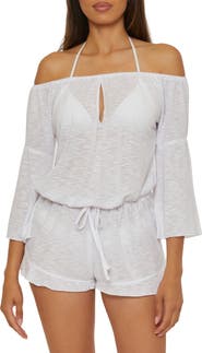 Becca Breezy Basics Off the Shoulder Cover-Up Romper