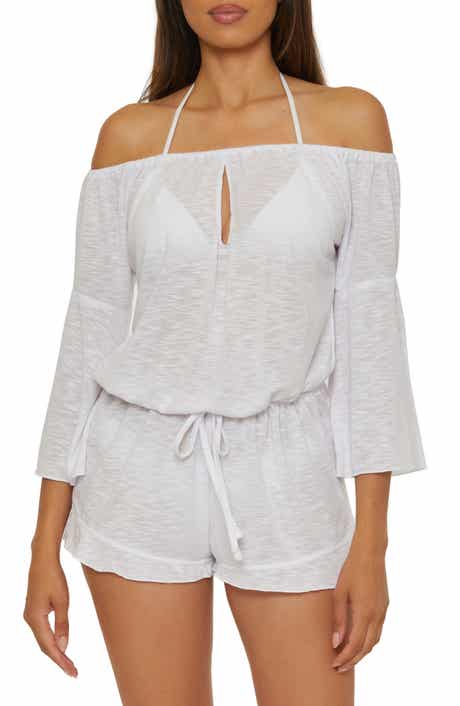 Becca Breezy Basics Off the Shoulder Cover-Up Romper