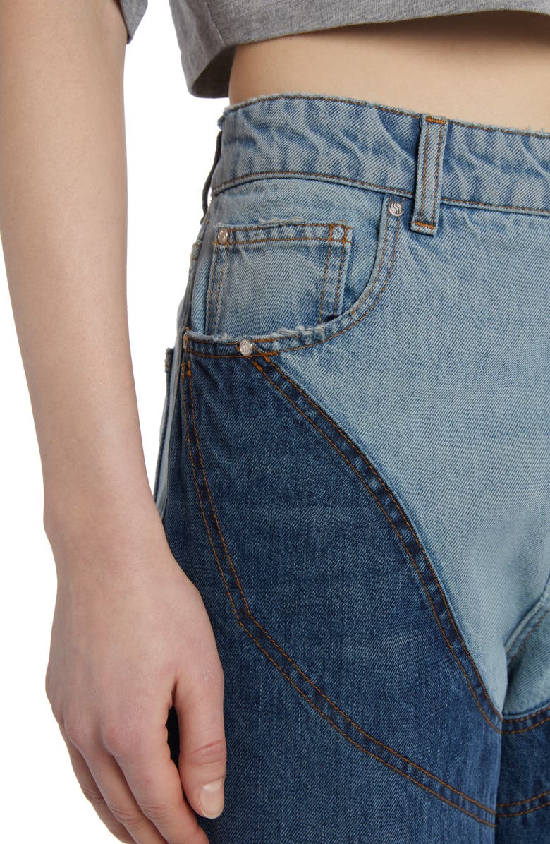 Stella McCartney Chap Effect Nonstretch Denim Jeans, Alternate, color,