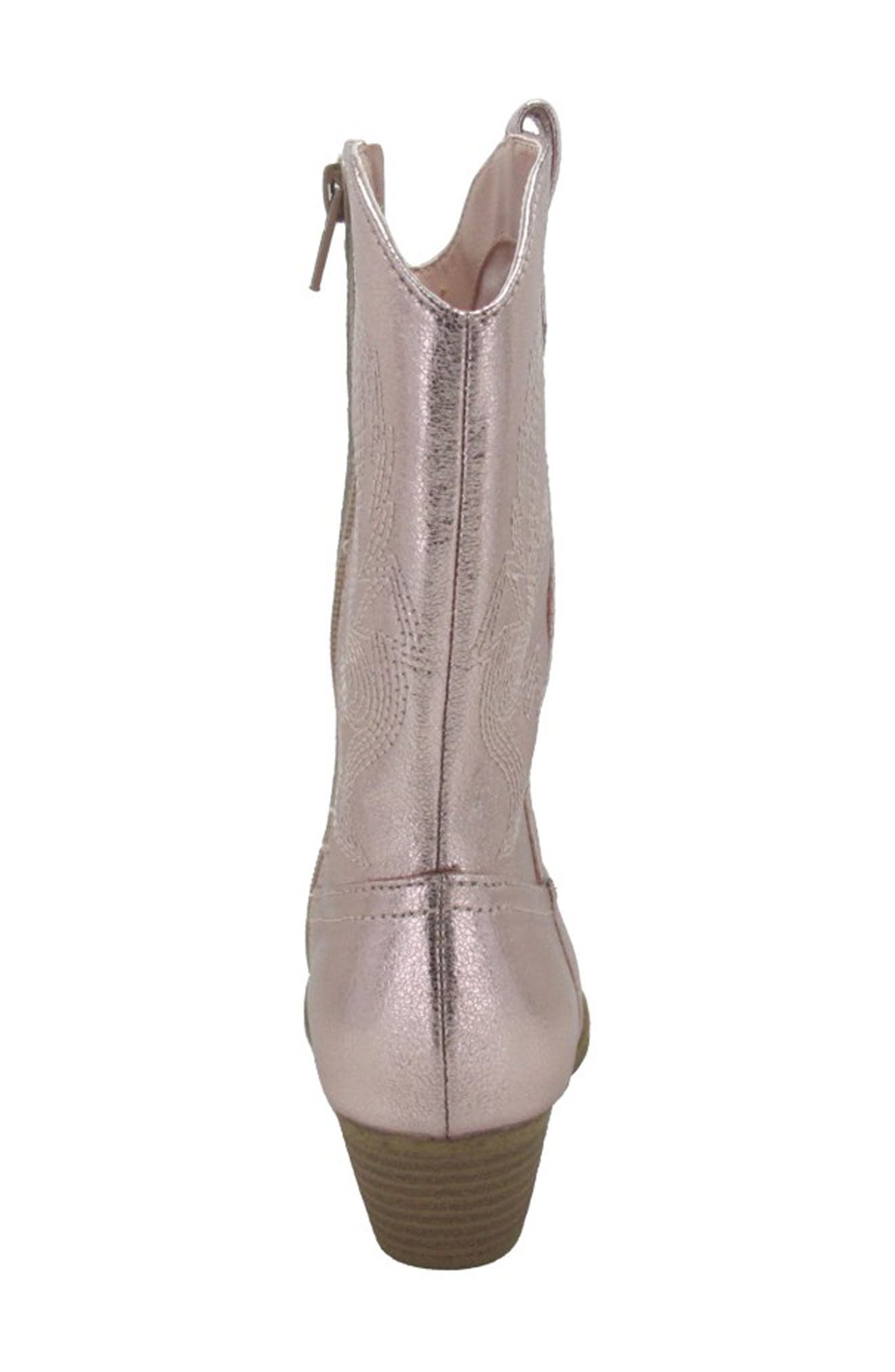 JELLYPOP Kids' Howdy Western Boot, Alternate, color, Light Pink