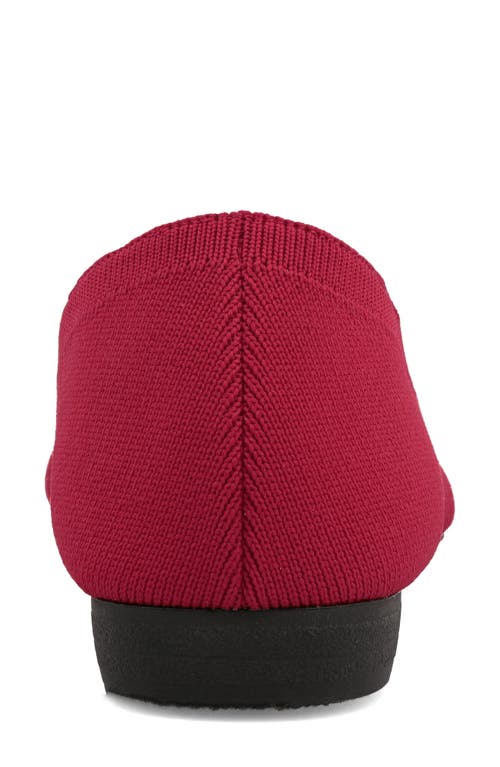 Shop Mia Amore Josey Knit Flat In Red