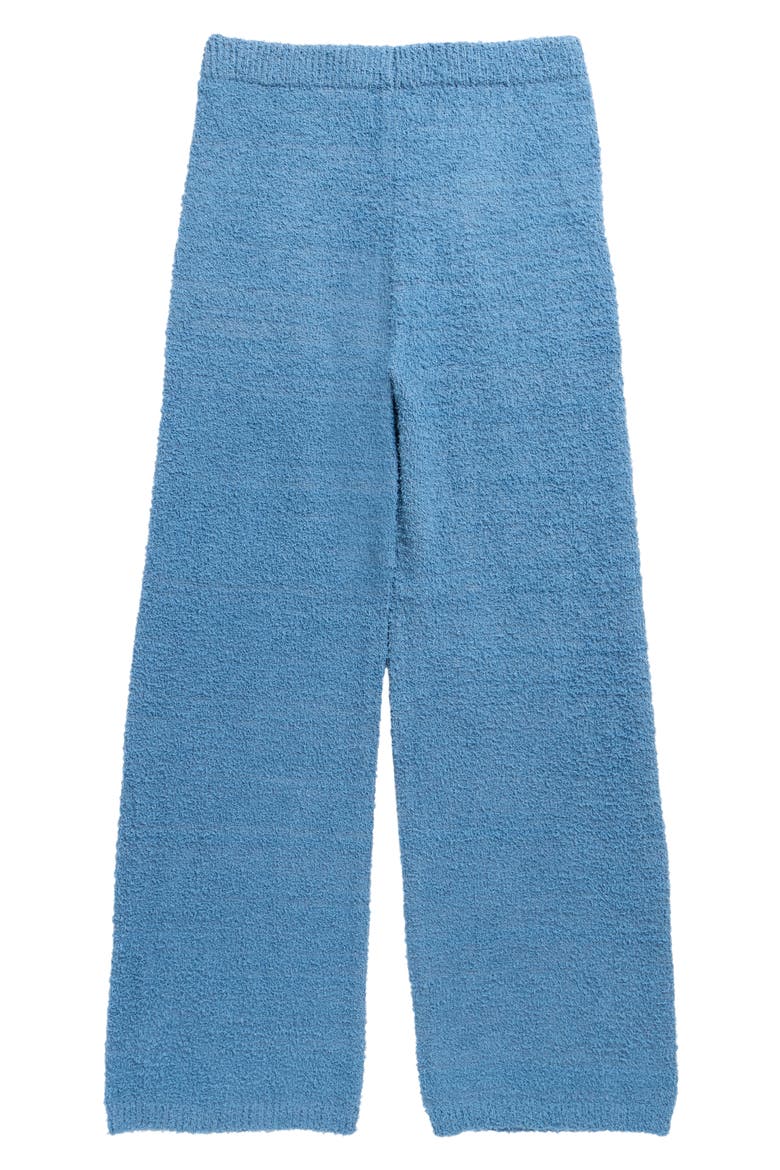 Kids' High Pile Fleece Wide Leg Pants, Alternate, color, ARTIC TEAL