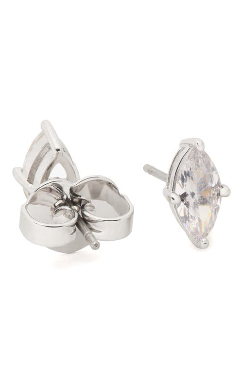 Kate Spade New York Marquise Cut Solitaire Stud Earrings In Metallic