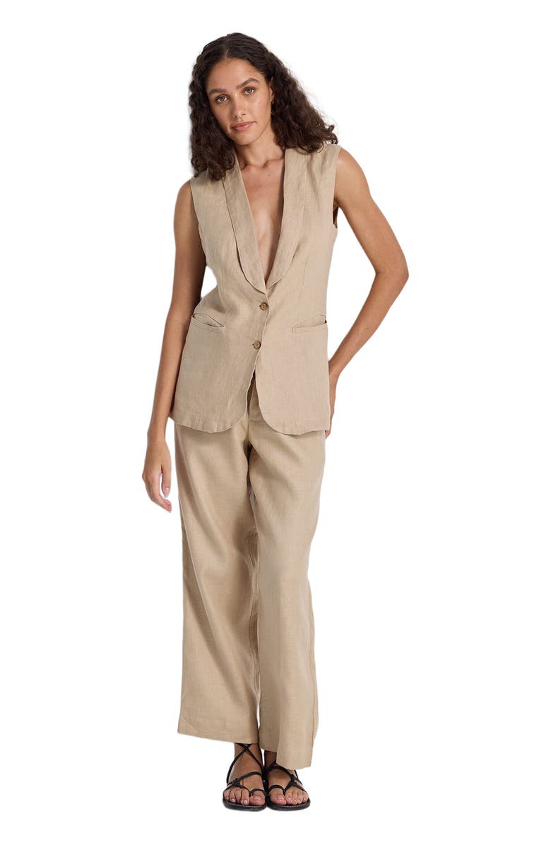Reistor Sleeveless Hemp Jacket, Main, color, Neutral