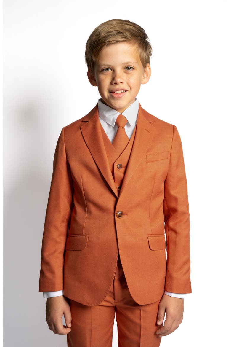 Kids' Osiris 5-Piece Slim Fit Suit, Alternate, color, Terracotta