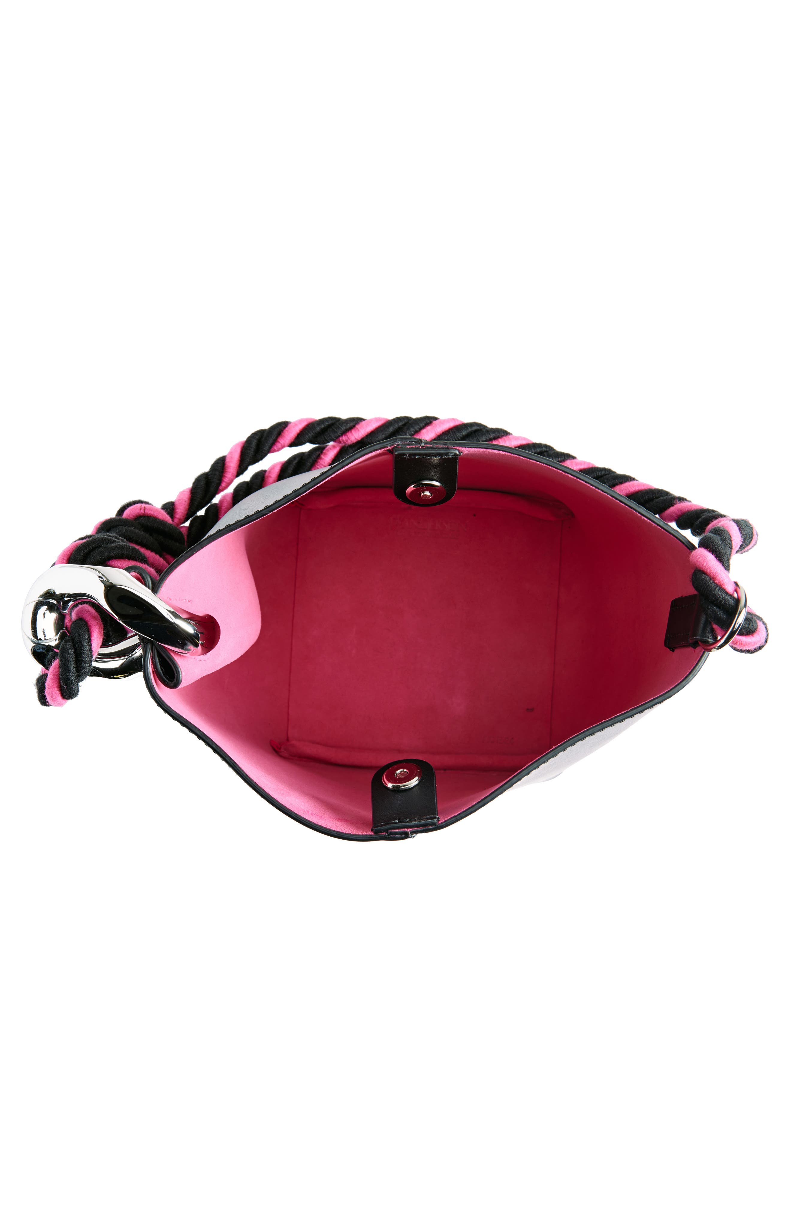 JW Anderson The JWA Small Corner Leather Bucket Bag, Alternate, color, 