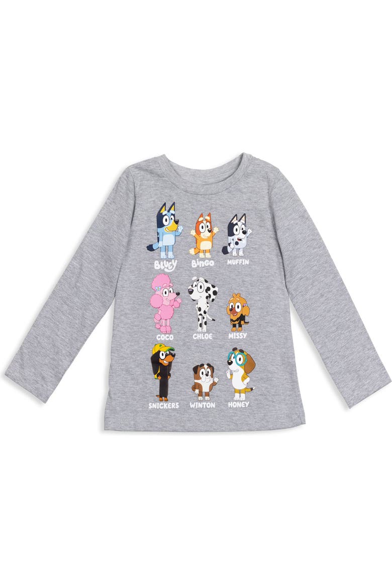 2-Pack Long Sleeve T-Shirts, Alternate, color, Bluey Bingo Blue Grey