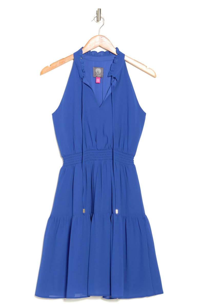 Vince Camuto Sleeveless Smock Waist Chiffon Dress, Alternate, color, Cobalt