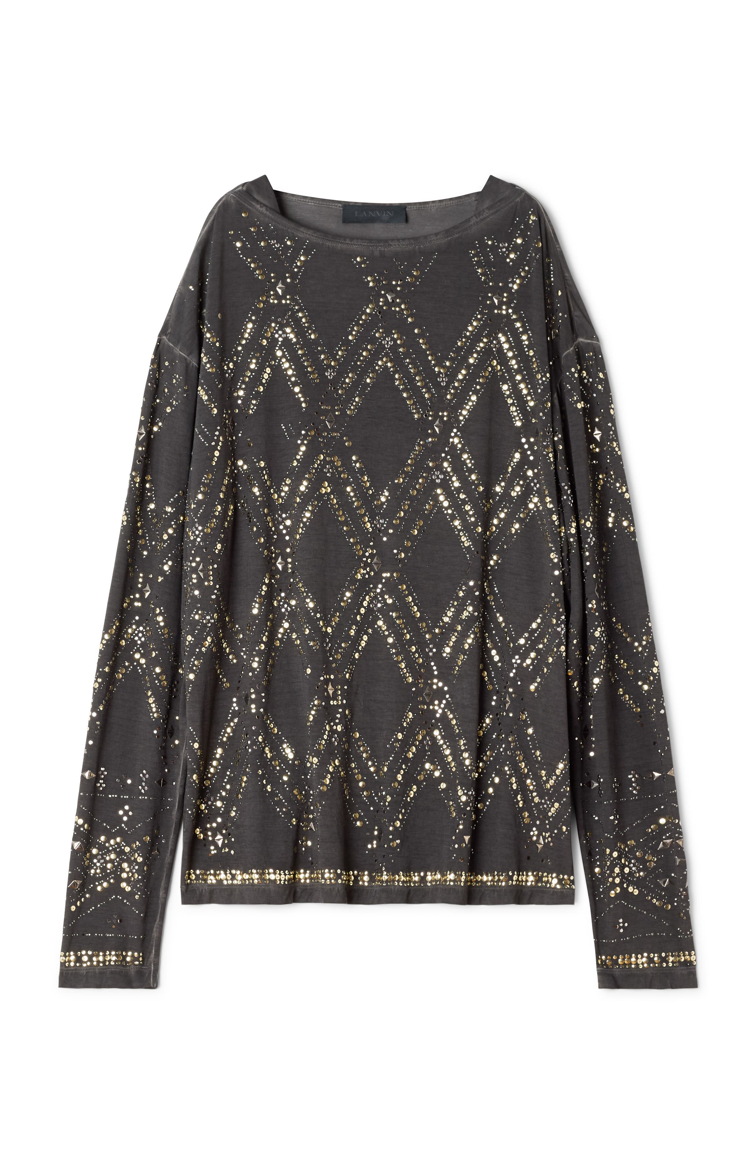 Black Sequin And Bead Top - image 2