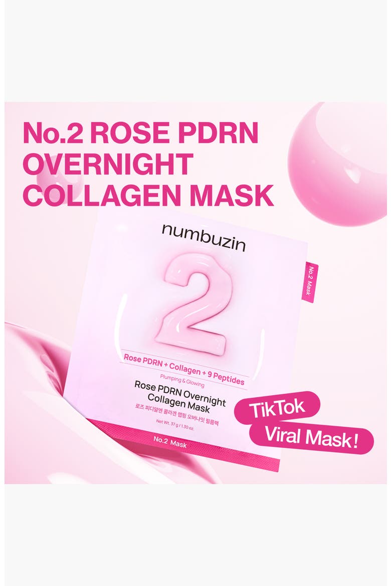 No.2 Rose PDRN Overnight Collagen Mask, Alternate, color, NO COLOR