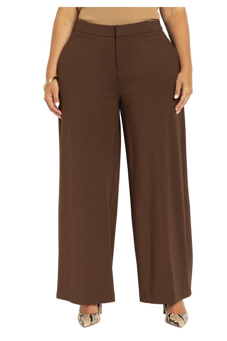 The Ultimate Stretch Wide Leg Pant, Main, color, CHICORY COFFEE