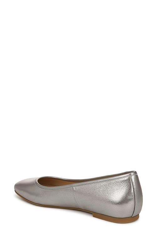 Vionic Orinda Square Toe Flat In Pewter Metallic
