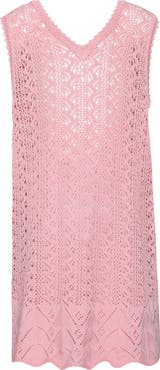 PQ SWIM Kids' Crochet Cover-Up Dress