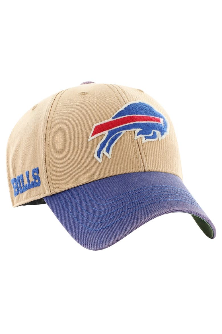 Men's '47 Khaki/Royal Buffalo Bills Dusted Sedgwick MVP Adjustable Hat, Main, color, Khaki