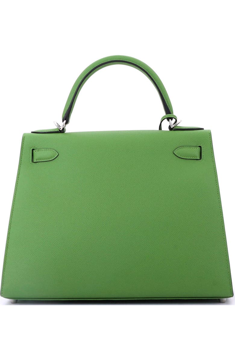 Pre-Owned Hermes Kelly Handbag Green Epsom with Palladium Hardware 28, Alternate, color, Vert Yucca