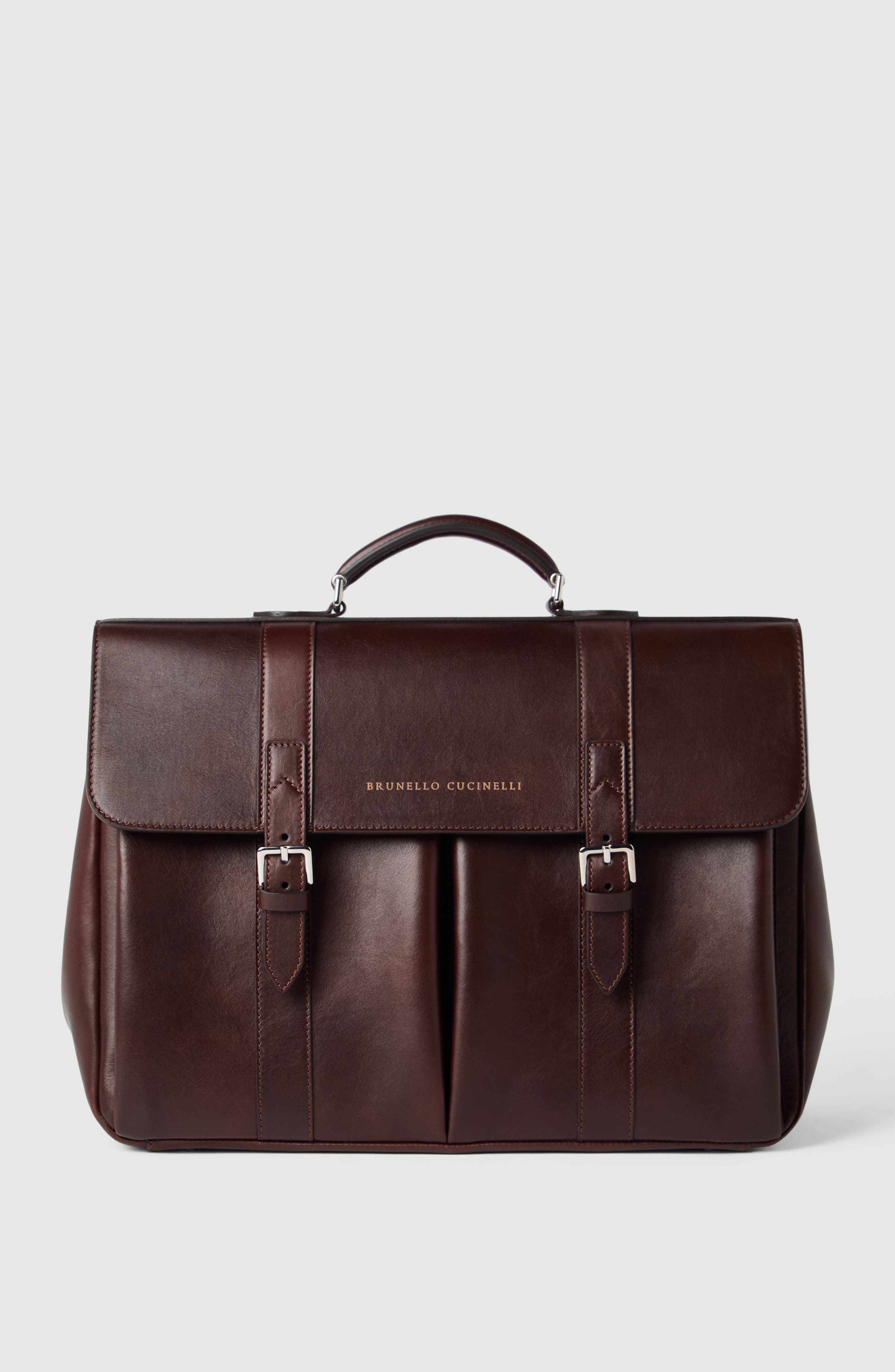 Calfskin briefcase, Main, color, Burgundy
