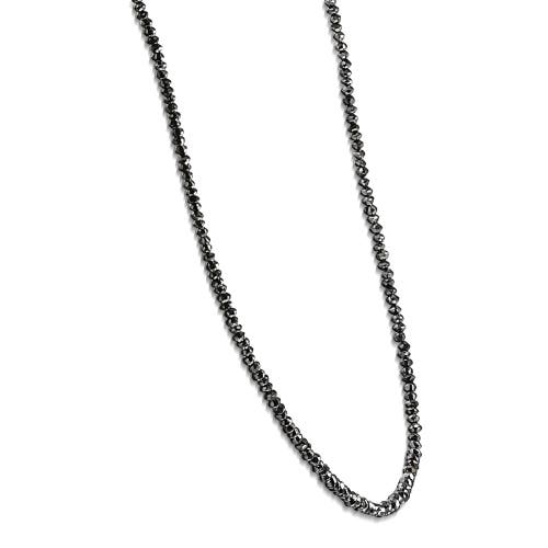 Bliss Diamond 15ct Tw Black Diamond Necklace 16" With 2" Extended 18k Gold In 18k White Gold