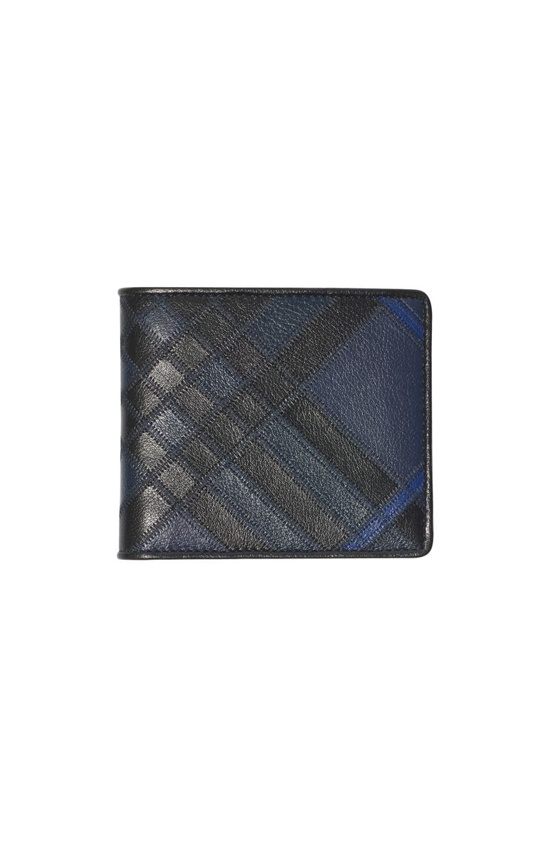 Burberry Check Intarsia Bifold Wallet, Main, color, Storm Blue