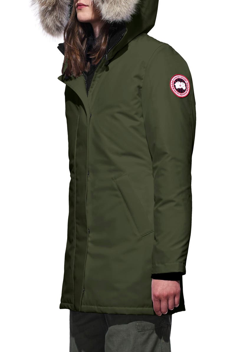 Canada Goose Victoria Fusion Fit Down Parka with Genuine Coyote Fur Trim, Alternate, color,
