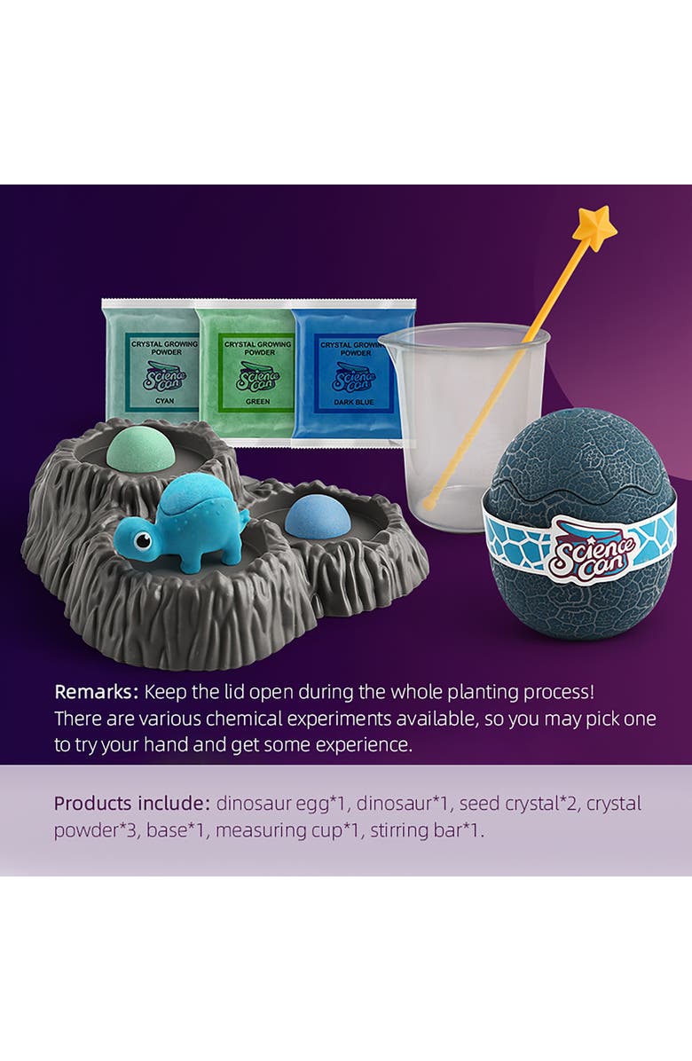 Science Can Crystal Dinosaur Growing Kit Stegosaur 8+, Alternate, color, Multicolored