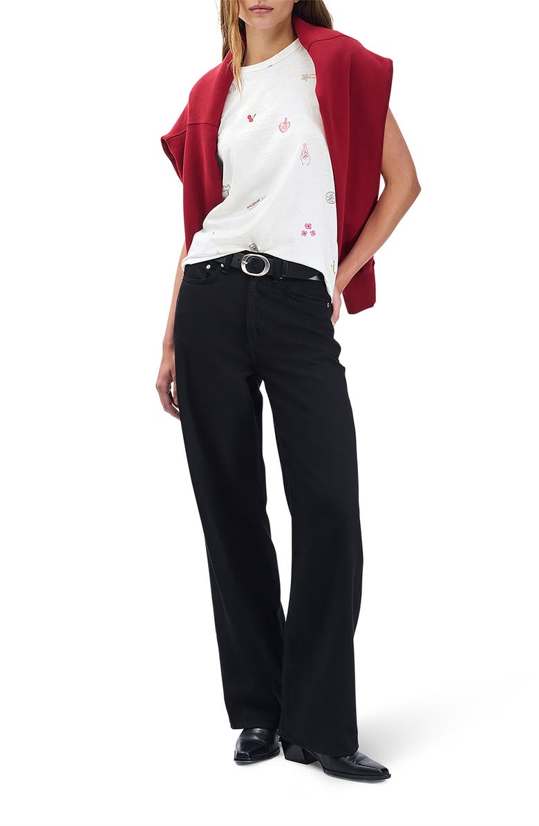 rag & bone All Over Lucky Charm T-Shirt, Alternate, color, White Multi