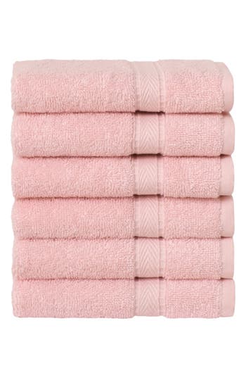 Linum Home Textiles Sinemis Terry Washcloths In Pink