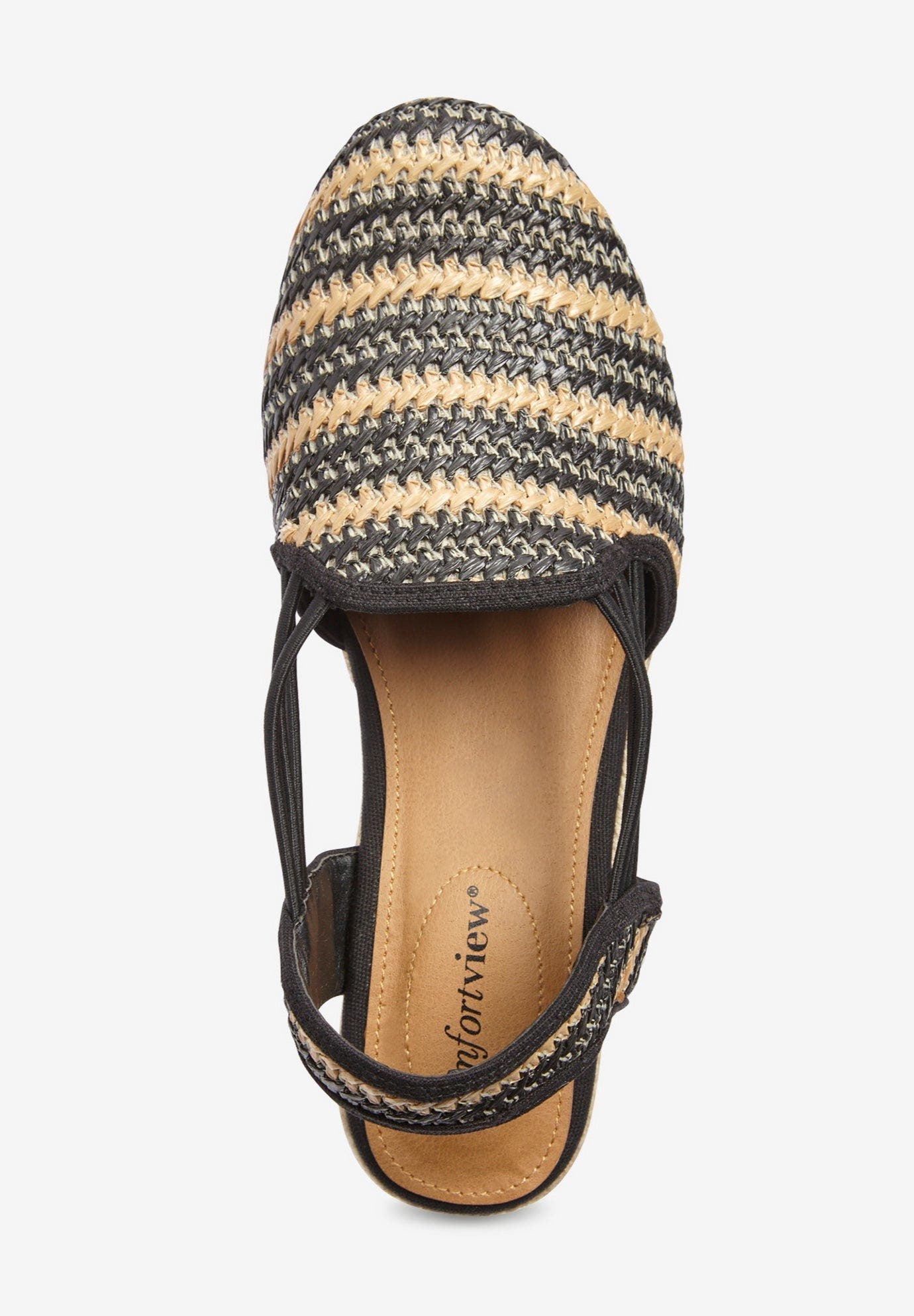 Comfortview The Clea Espadrille, Alternate, color, Black Natural