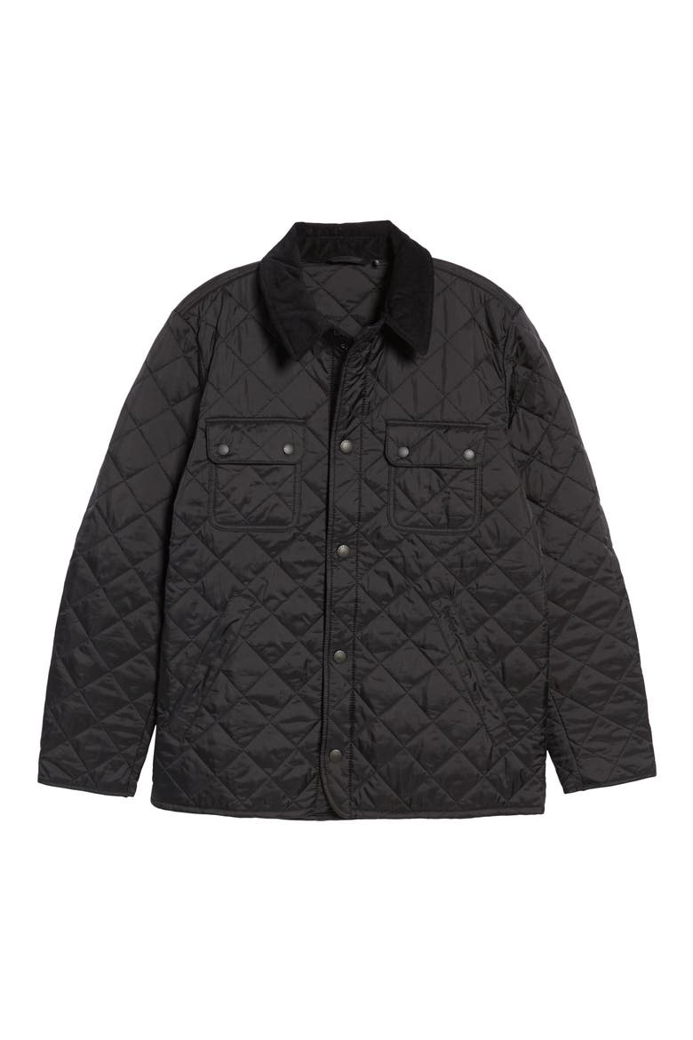 Tinford Regular Fit Quilted Jacket, Alternate, color, BLACK