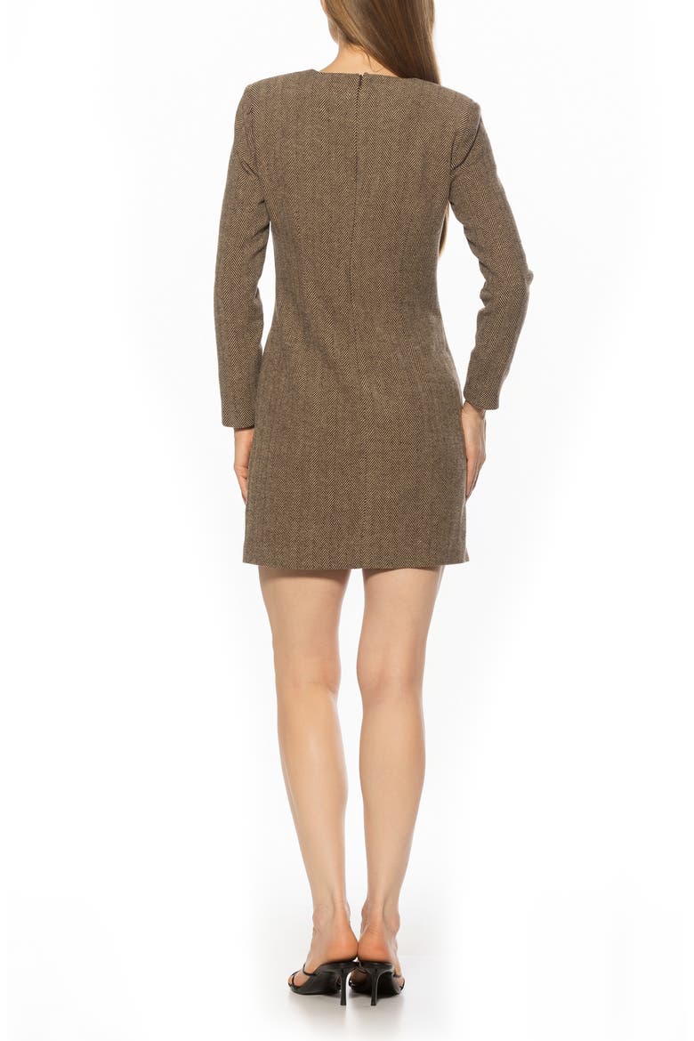 Zuri Long Sleeve Double Breasted Tweed Blazer Dress, Alternate, color, GREY HERRINGBONE