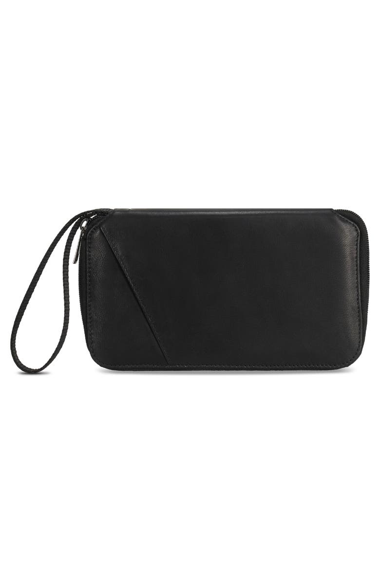CHAMPS Leather Passport Case, Alternate, color, Black