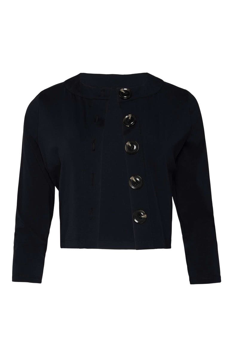 STYLEST SPF+ Swim Cardigan, Main, color, Caviar