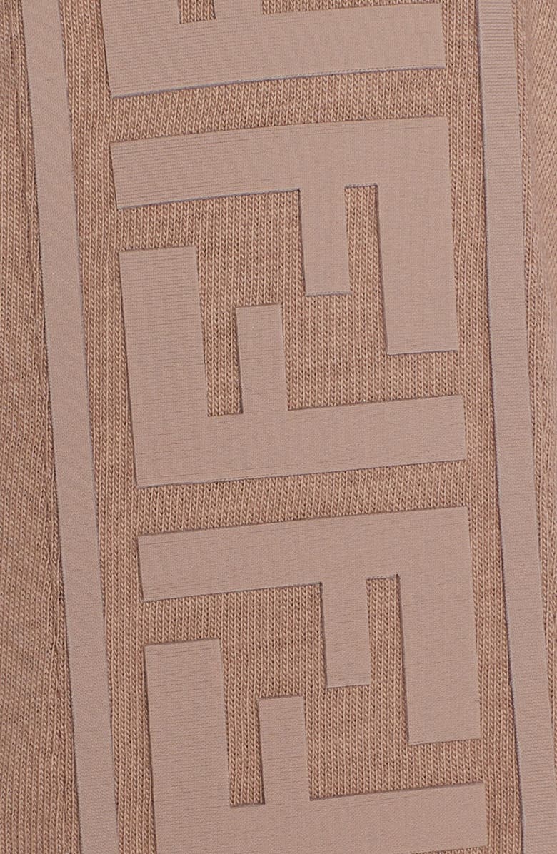 Fendi FF Logo Wool, Silk & Cashmere Tee, Alternate, color, 