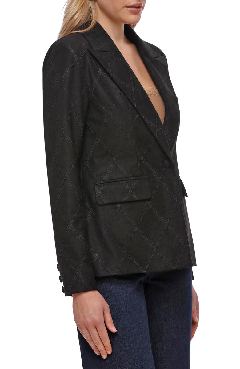 Bagatelle Faux Suede Blazer, Alternate, color, Black