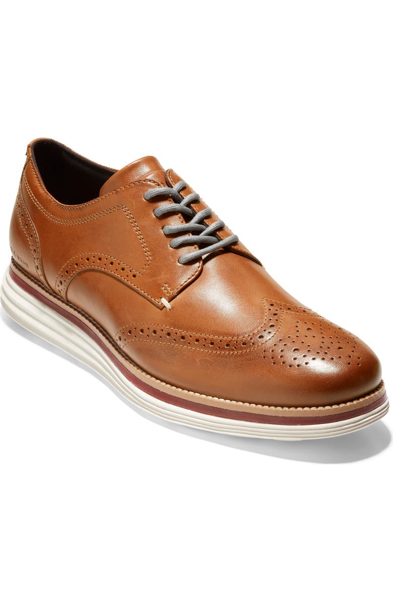 Cole Haan Original Grand Energy Meridian Short Wingtip Derby, Main, color, British Tan Full Grain