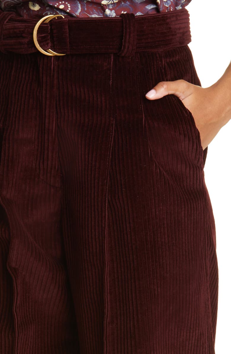 Ulla Johnson Nico Pleat Wide Leg Cotton Corduroy Pants, Alternate, color,