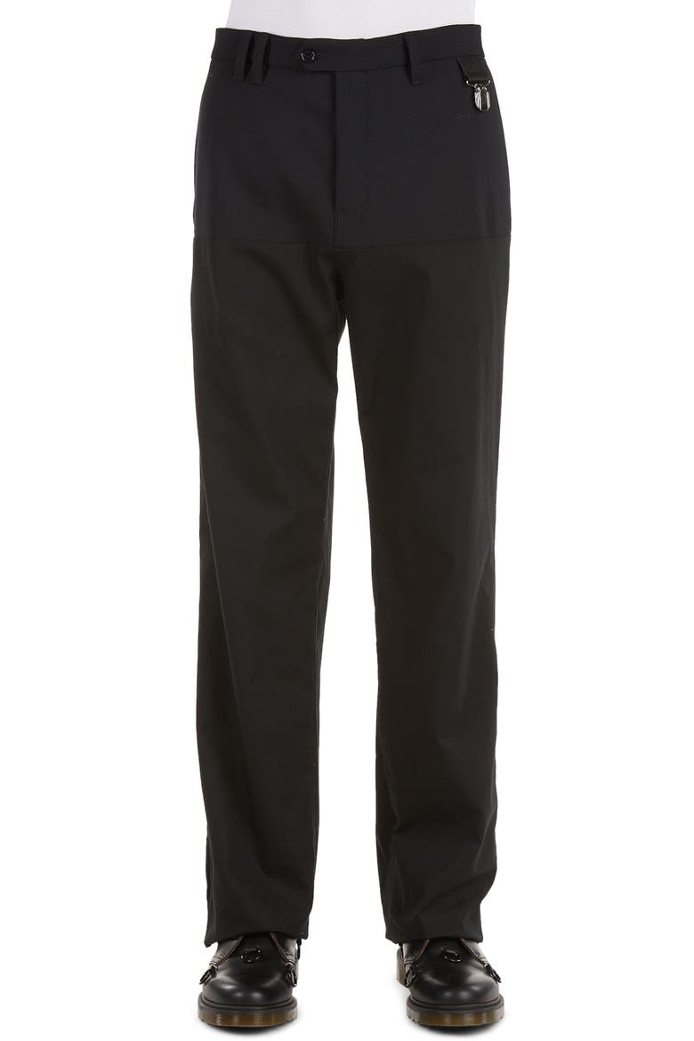 Horizontal Panel Wool Blend Pants, Main, color, BLACK99