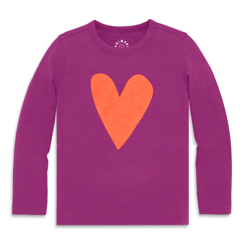 Kids Long Sleeve Heart Tee