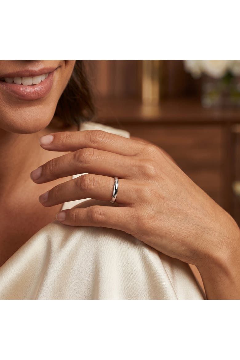 2mm 14K Gold Comfort Fit Plain Wedding Band, Alternate, color, 14k White Gold