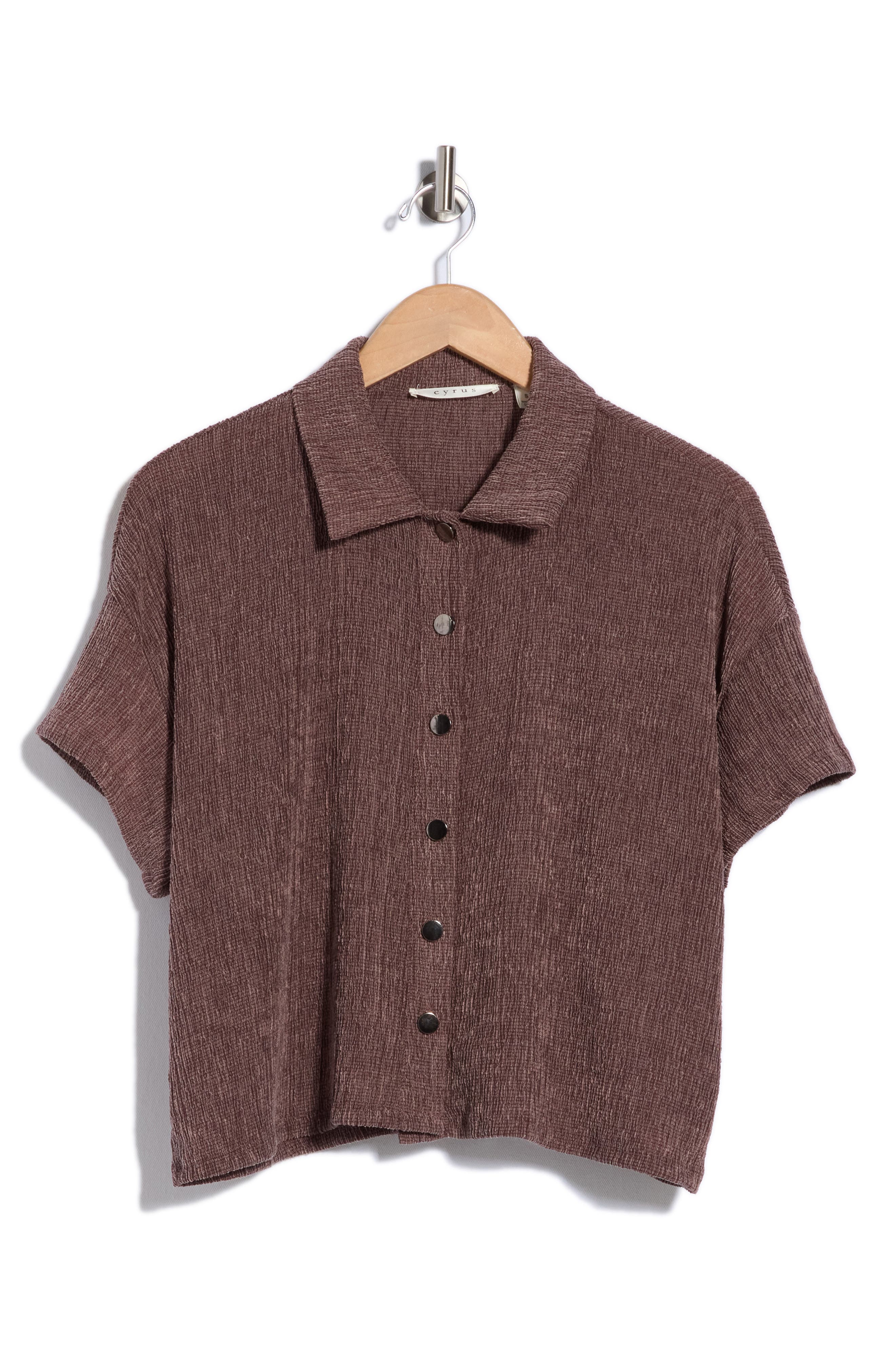 Short Sleeve Button Front Shirt