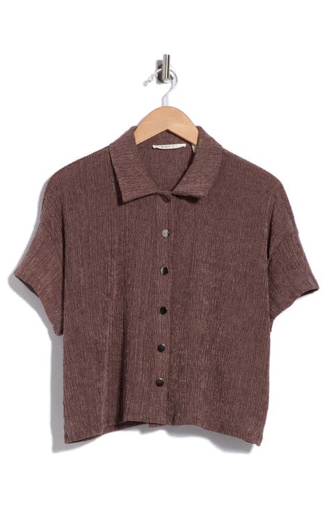 Short Sleeve Button Front Shirt