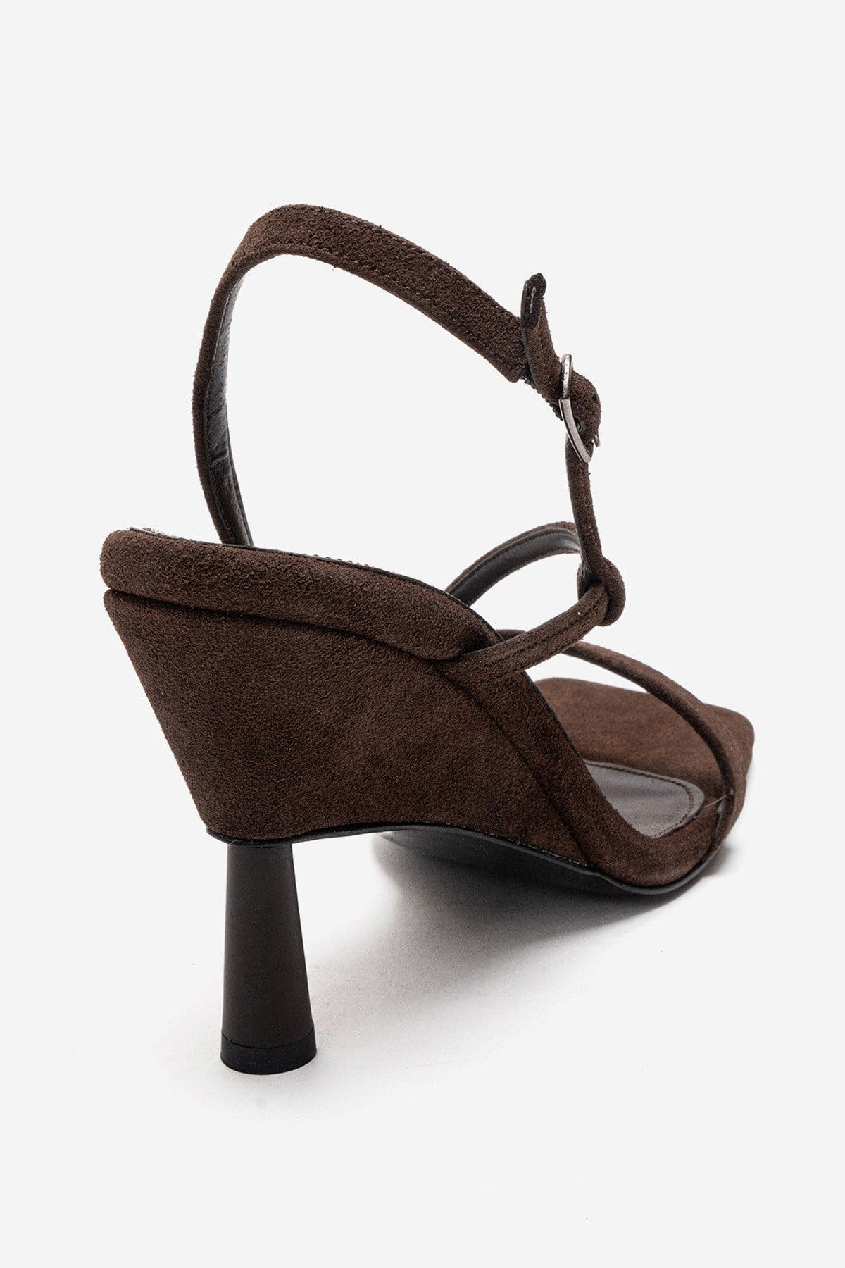 Prologue Shoes Jolene Stiletto Sandal, Alternate, color, Brown Suede