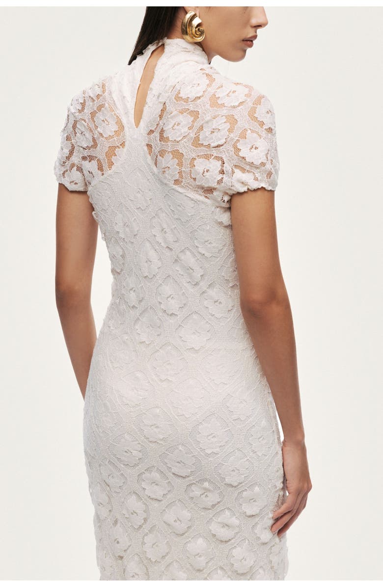 Nocturne High-Neck Lace Maxi Dress, Alternate, color, Ivory