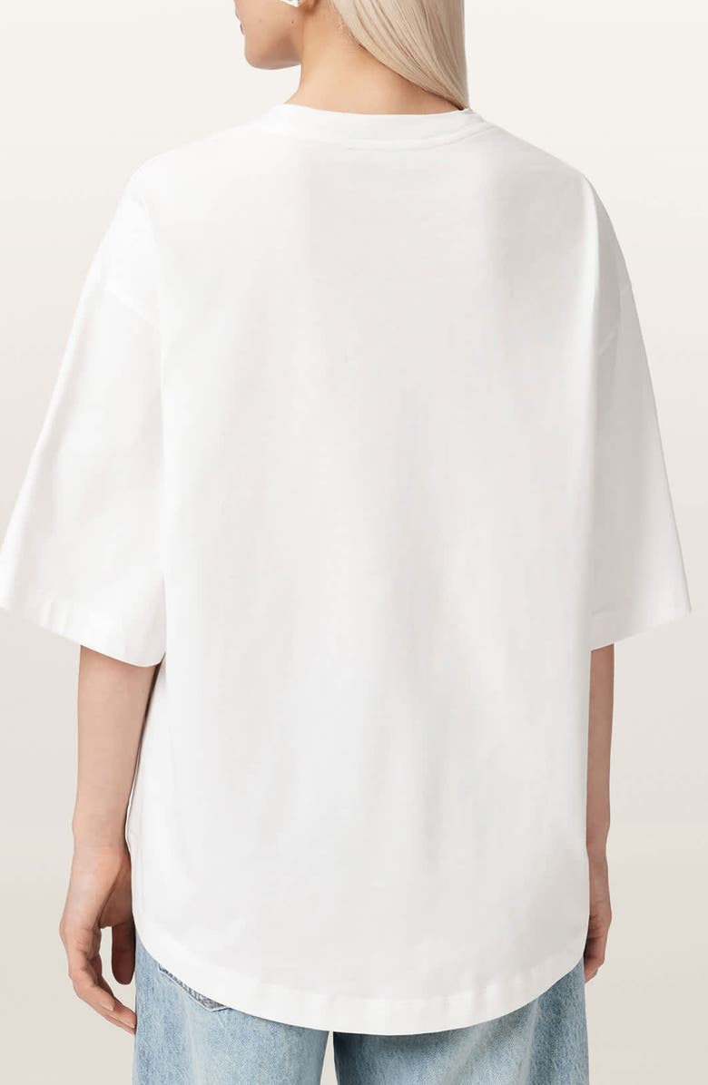 AllSaints Lola Amelie Oversize T-Shirt, Alternate, color, Optic White