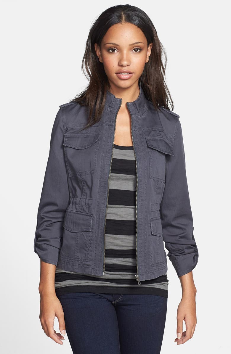 Caslon<sup>®</sup> Caslon Roll Sleeve Utility Jacket, Main, color,