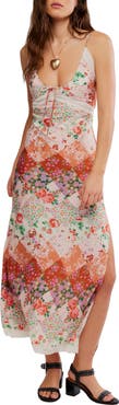 Free People Intimately FP Daisy Fields Lace Trim Maxi Slipdress