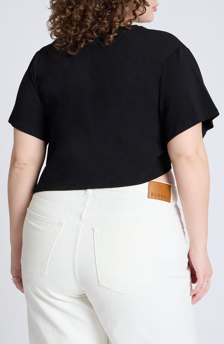 ELOQUII Twist Tie Shirt, Alternate, color, 