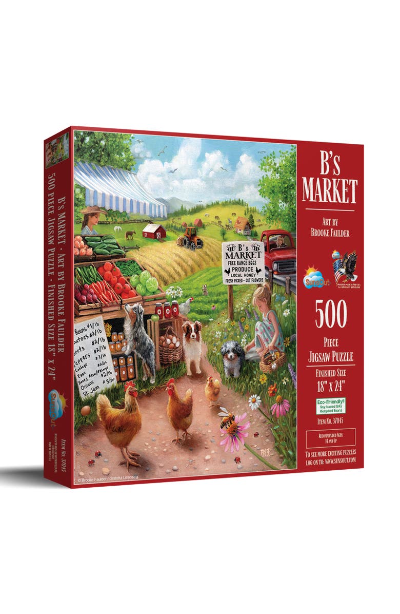 Sunsout Bs Market 500 piece Jigsaw Puzzle for Adults, Main, color, Multicolor
