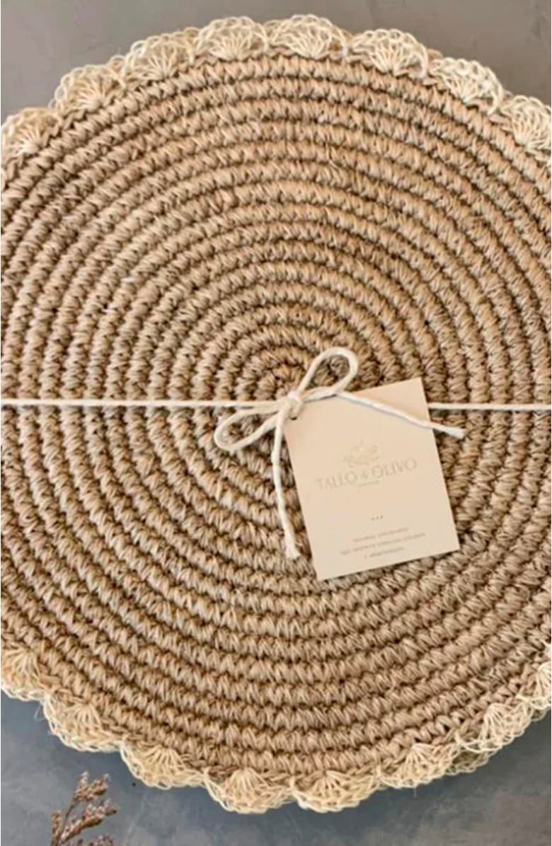 Tallo de Olivo Margarita Placemat - Set of 4, Main, color, Brown