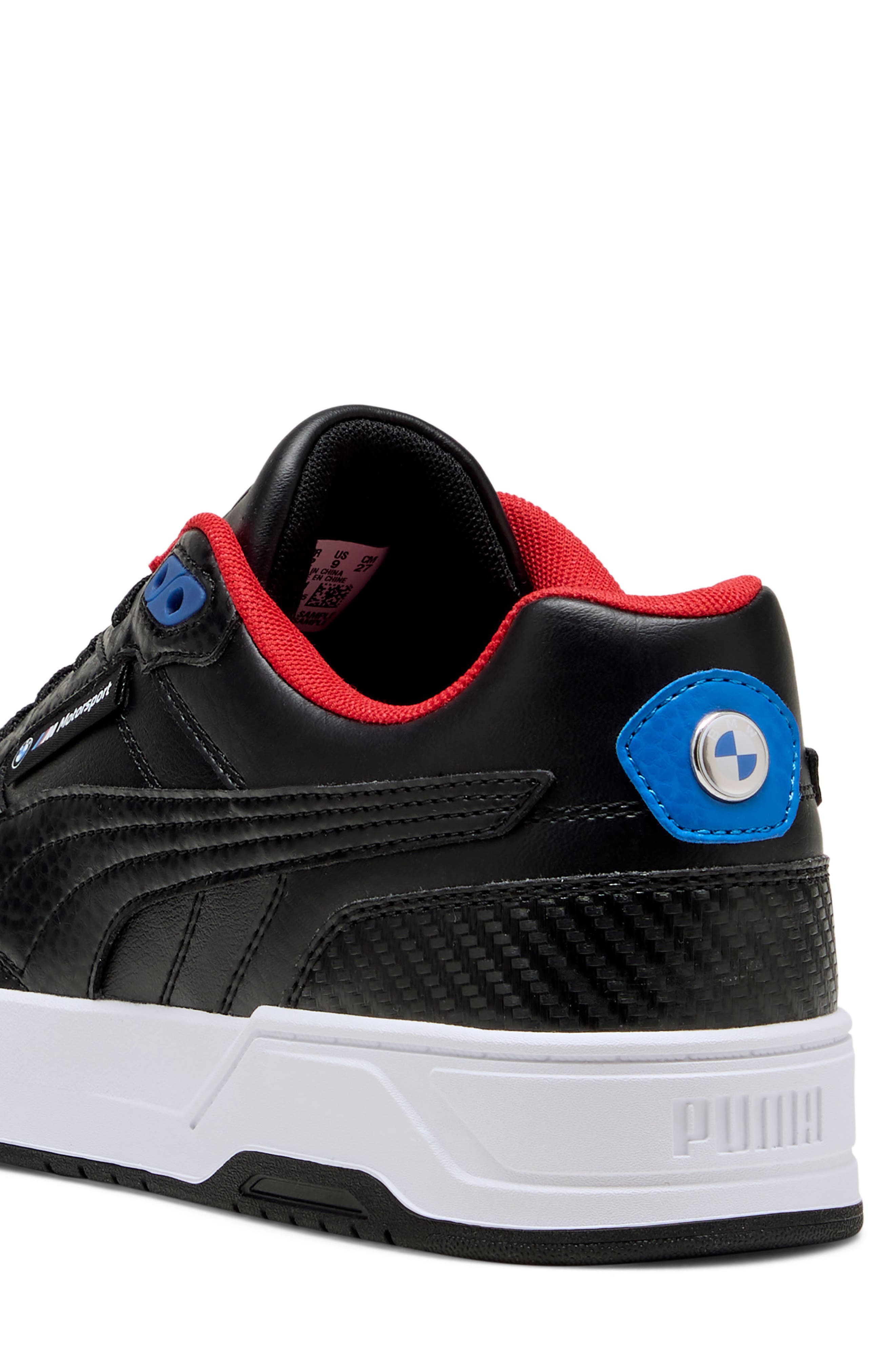 BMW M Motorsport RBD Drive Low Sneaker, Alternate, color, PUMA BLACK/ PUMA WHITE