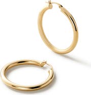 Ana Luisa Chunky Gold Hoop Earrings - Gold Classic Hoops Large